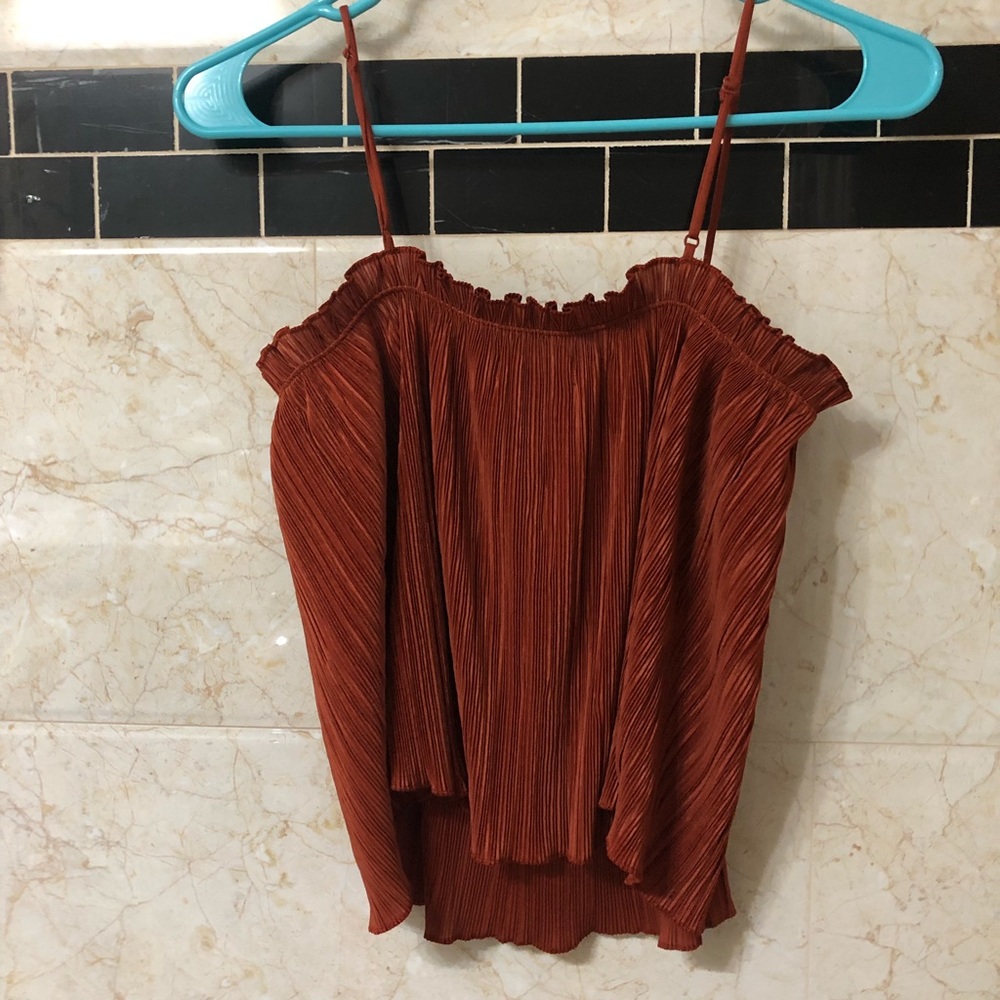 NWT Madewell Nicole Pleated Ruffle Tank Size XS